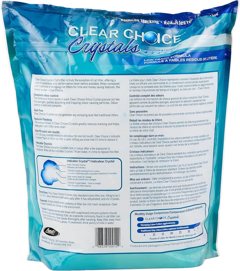 Clear Choice Silica Crystal Cat Litter, 7.6 Litres (3.6 kg) - Low-Track Formula - Image 2