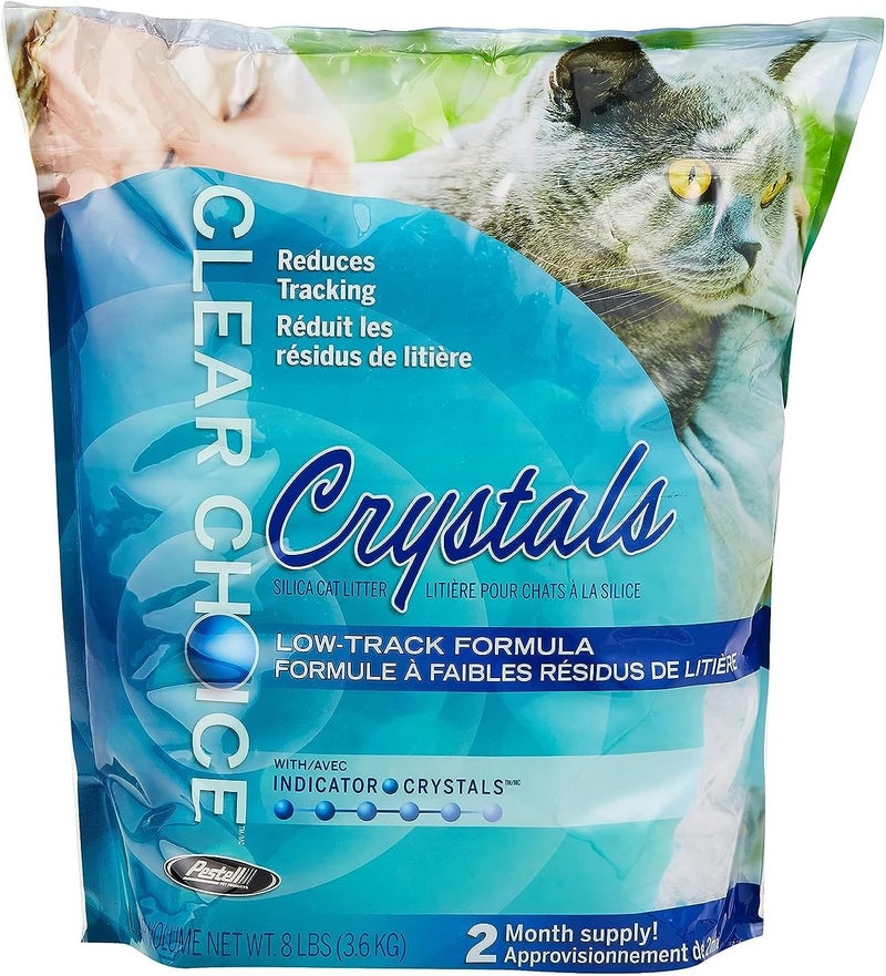 Clear Choice Silica Crystal Cat Litter, 7.6 Litres (3.6 kg) - Low-Track Formula - Image 1