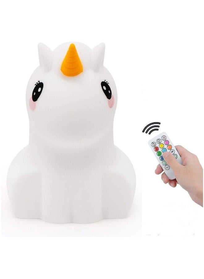 Generic Unicorn Lamp - Kids Night Light Rechargeable Remote Control LED Lamp  - Image 1