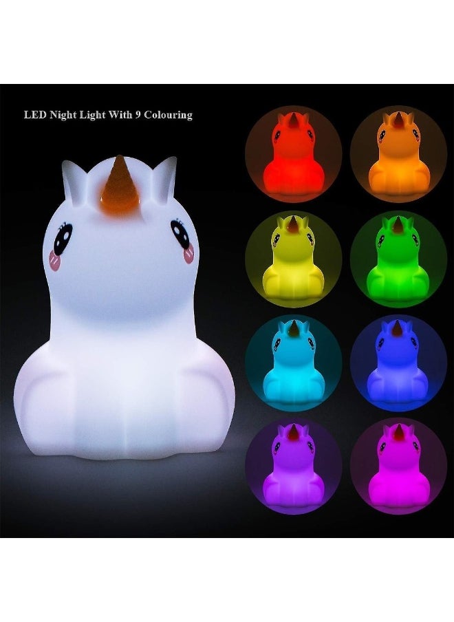 Generic Unicorn Lamp - Kids Night Light Rechargeable Remote Control LED Lamp  - Image 2