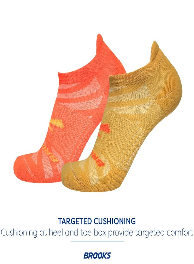 بروكس جوارب بروكس جوست لايت القصيرة | جوارب رياضية عالية الأداء، مريحة مع دعم لقوس القدم للرجال والنساء (عبوة من قطعتين) - لون بني فاتح وبرتقالي فاقع - صغير - Image 5