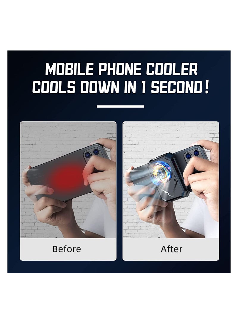 Phone Cooler, Semiconductor Radiator Keep Phone Cool and Fast, Phone Cooling Fan For Gaming Live Broadcast, 4-7.5inches for iPhone/Android Cellphone Cooler, Noiseless Portable Phone Cooling Case - Image 4