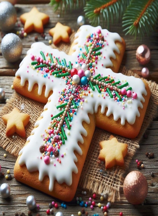 JOKUMO Cross Cookie Cutter 4” Large Holy Cross Shape Cookie Cutter Mold - 18/0 Stainless Steel - Image 5