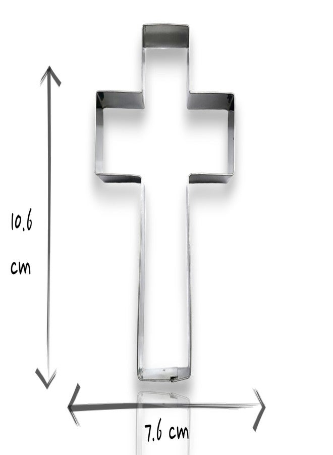 JOKUMO Cross Cookie Cutter 4” Large Holy Cross Shape Cookie Cutter Mold - 18/0 Stainless Steel - Image 2