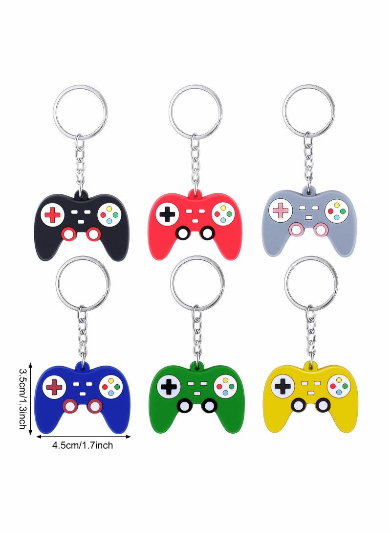 SYOSI 36 Pieces Video Game Controller Keychains Game Controller Key Ring Gaming Controller Handle Pendant Charms for Video Game Party Favors Birthday Baby Shower, 6 Colors  - Image 4