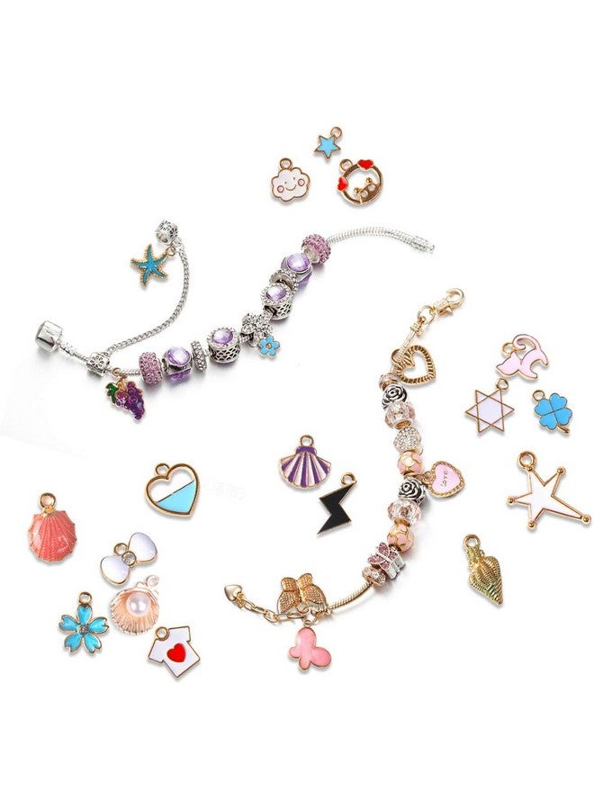 SANNIX 110Pcs Assorted Gold Plated Enamel Pendants Necklace Bracelet Charms For Jewelry Making - Image 3