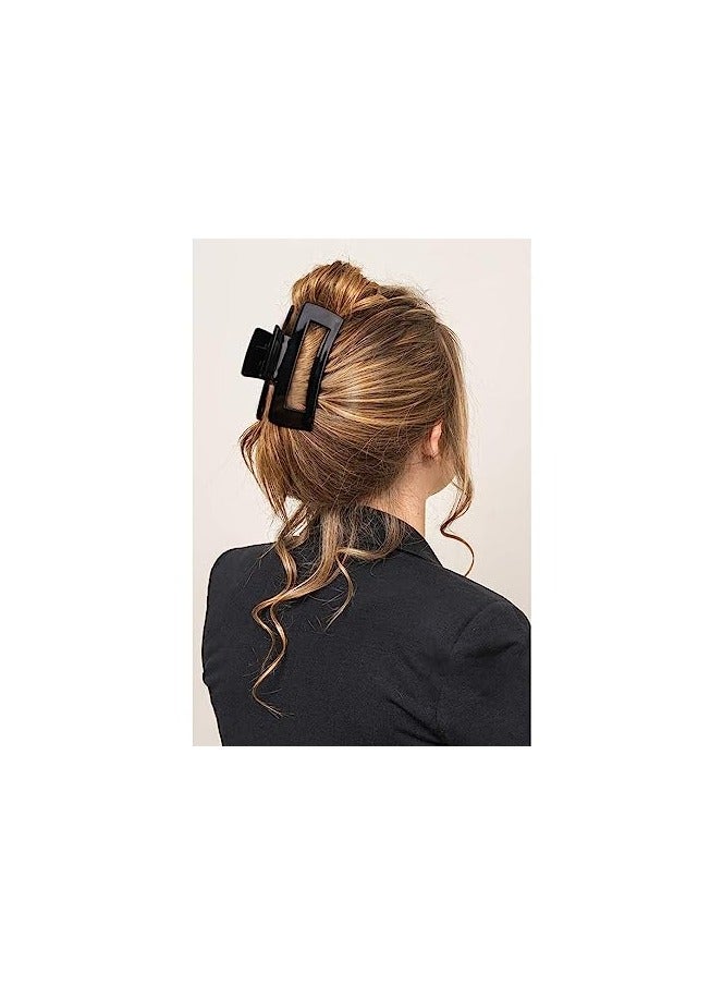 ORiTi مشابك شعر للشعر الكثيف مشابك مخالب الموز المصنوعة من الأكريليك مشابك شعر غير قابلة للانزلاق مشابك فك مستطيلة مشابك شعر كبيرة هدايا للنساء والفتيات 4 قطع - Image 5