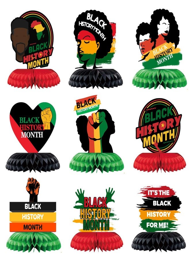Apol Black History Month Party Decorations Honeycomb Table Centerpieces,African American BHM Country Festival Black History Honeycomb Centerpieces I Am Black History Table Topper for Party Supplies - Image 1