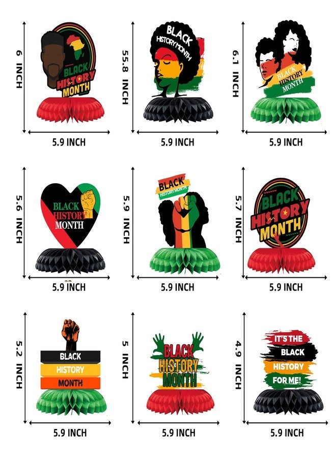 Apol Black History Month Party Decorations Honeycomb Table Centerpieces,African American BHM Country Festival Black History Honeycomb Centerpieces I Am Black History Table Topper for Party Supplies - Image 2