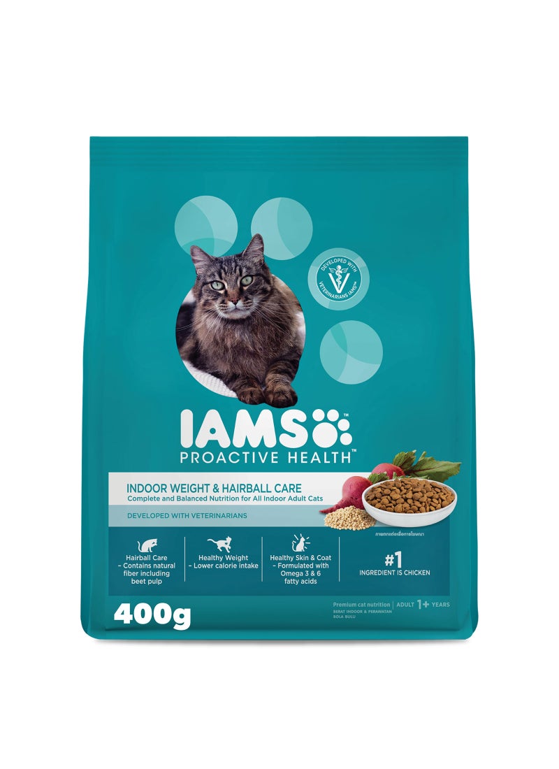 Iams طعام جاف للقطط البالغة للتحكم في الوزن والتحكم في كرات الشعر - Image 1