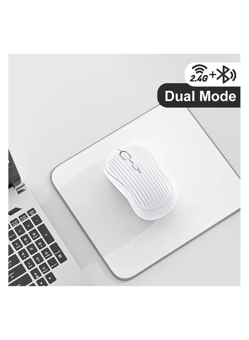 2.4G Dual-Mode Wireless Mouse (Bluetooth + USB Receiver) – Silent Rechargeable Gaming Mouse, High Precision 1600 DPI, Ergonomic Design, Compatible with PC, MacBook, Tablet & Laptop - Image 2