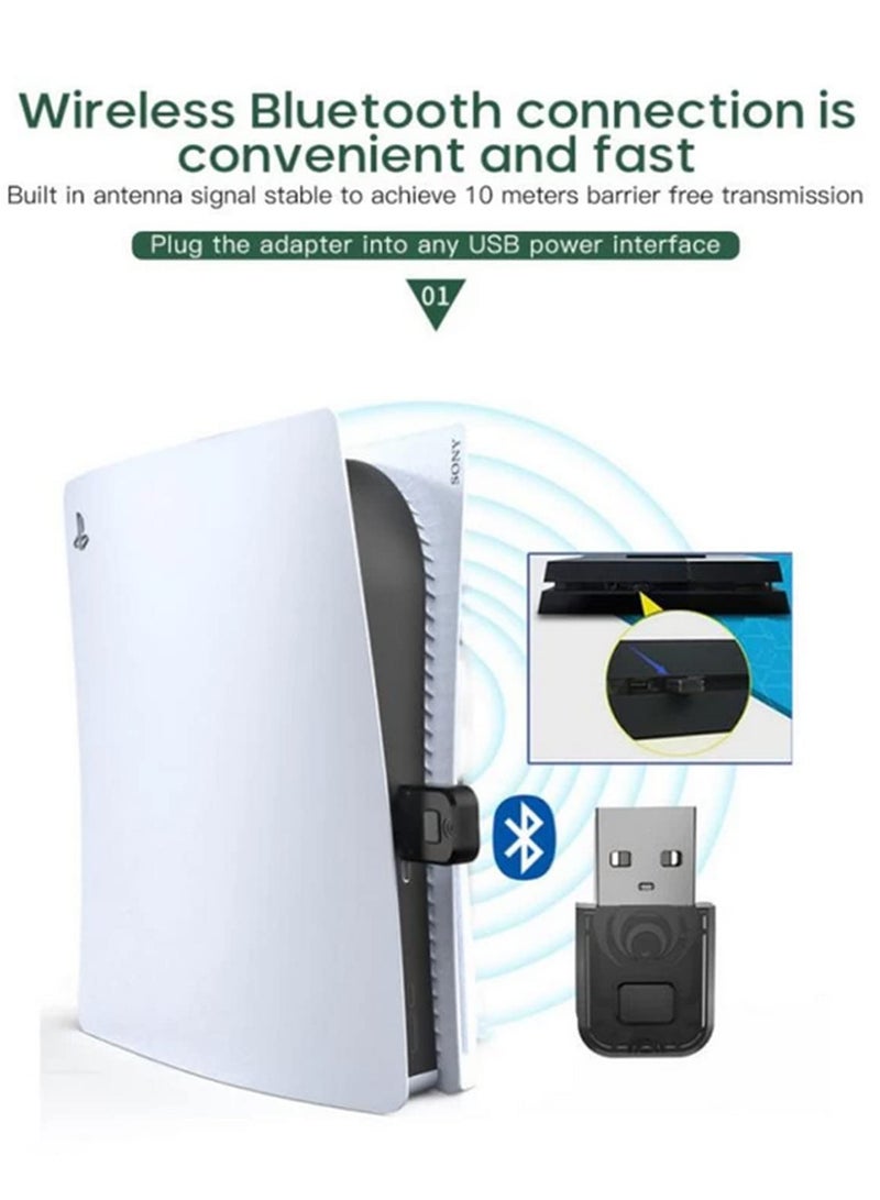 For PS5 Bluetooth Wireless Headset Adapter Transmitter for Playstation 5 PS4 Nintendo Switch and PC Gaming Support Wireless Bluetooth Audio Receiver Adapter - Image 4