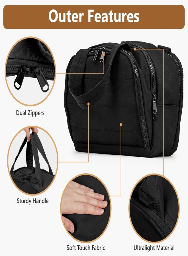 YooxArmor Travel Toiletry Bag for Women Men, Black - Image 4