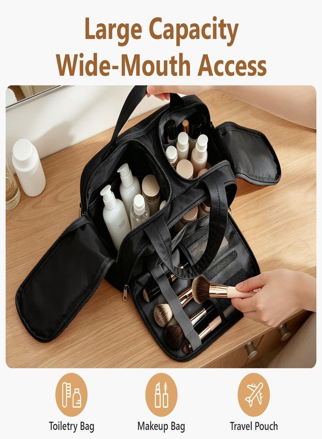 YooxArmor Travel Toiletry Bag for Women Men, Black - Image 2
