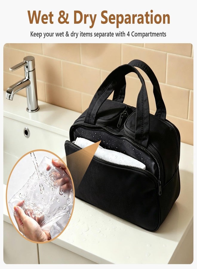 YooxArmor Travel Toiletry Bag for Women Men, Black - Image 5