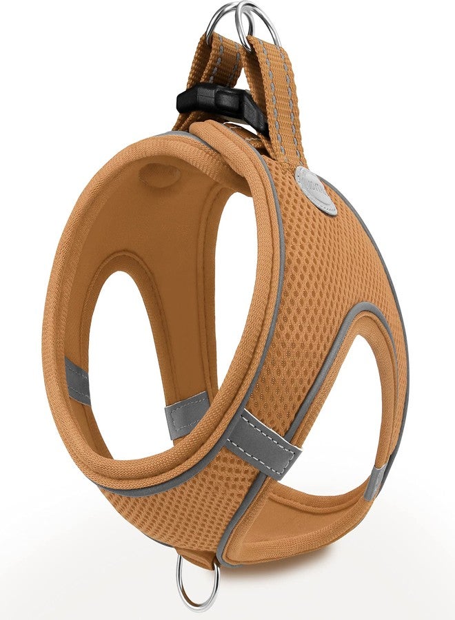 Joytale Small Dog Harness, Breathable Mesh Step-in Vest, Reflective Soft Padded Harnesses for Puppies and Extra Small Dogs, Brown, XS - Image 1