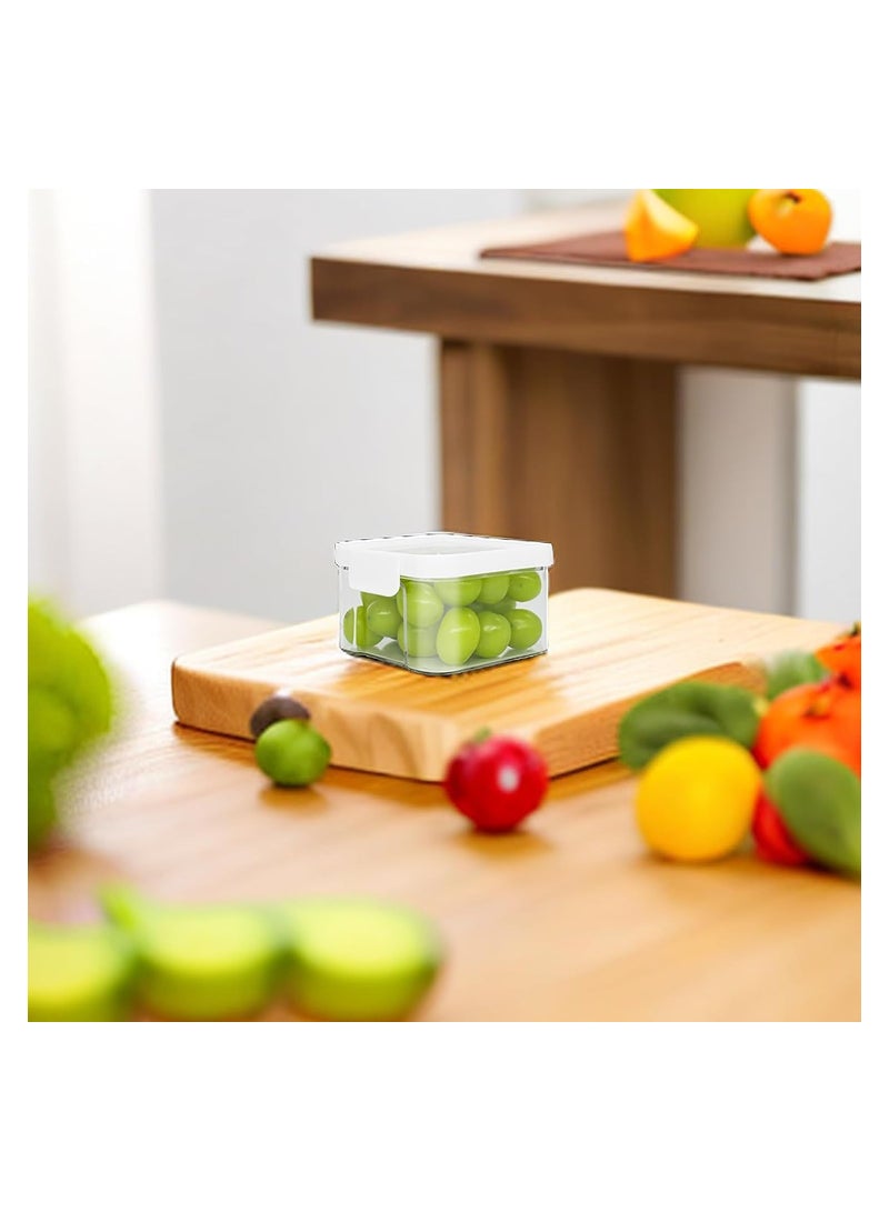 كاست ويف محكم الغذاء تخزين الحاويات ، 2 460 مل / 15 اوقية ( الاونصة ) سميكة مع غطاء من البلاستيك الحاويات ، في حالة التعبئة والتغليف ، لا تحتوي على ثنائي الفينول أ ، يمكن أن تكون مكدسة في مطبخ تخزين المواد الغ - Image 2