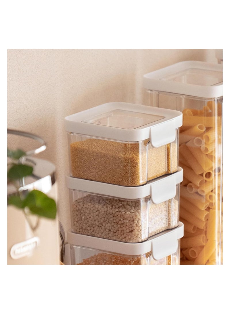 كاست ويف محكم الغذاء تخزين الحاويات ، 2 460 مل / 15 اوقية ( الاونصة ) سميكة مع غطاء من البلاستيك الحاويات ، في حالة التعبئة والتغليف ، لا تحتوي على ثنائي الفينول أ ، يمكن أن تكون مكدسة في مطبخ تخزين المواد الغ - Image 4