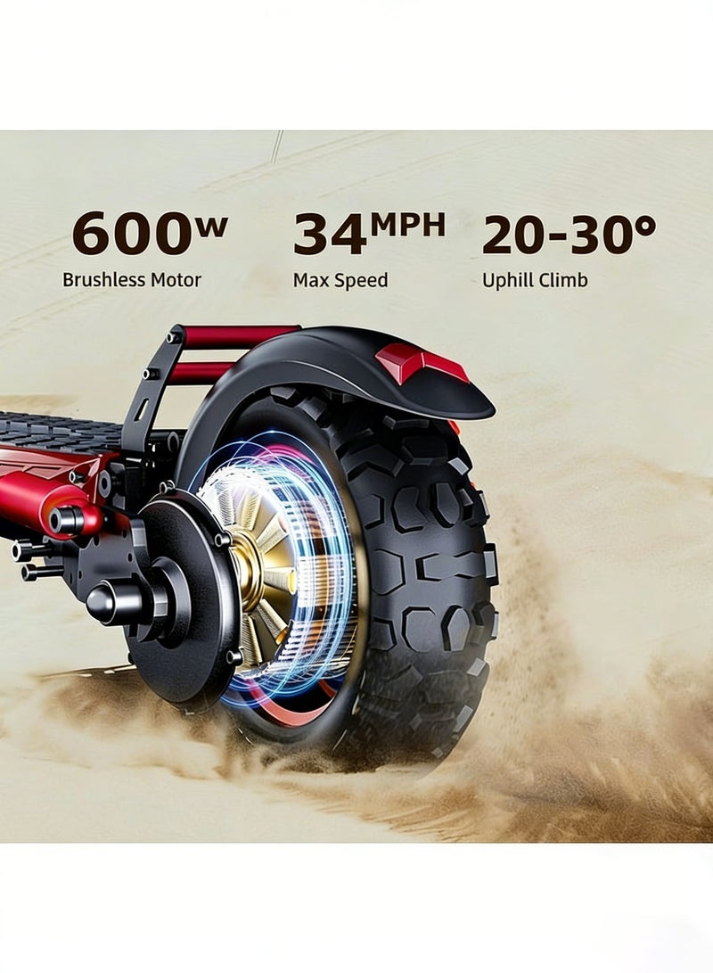 WAKYME Best Seller: Foldable Electric Scooter with Seat, 600W Powerful Motor, High-Capacity Battery, LCD Display & Dual Charging Ports – Perfect for Adults! - Image 5