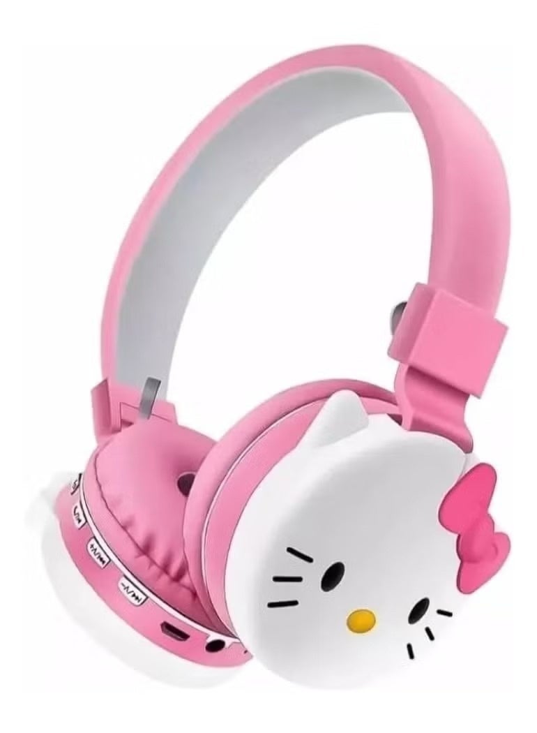 سماعات رأس لاسلكية بلوتوث 5.0 فوق الأذن من MINISO Sanrio Hello Kitty مع ميكروفون - Image 4