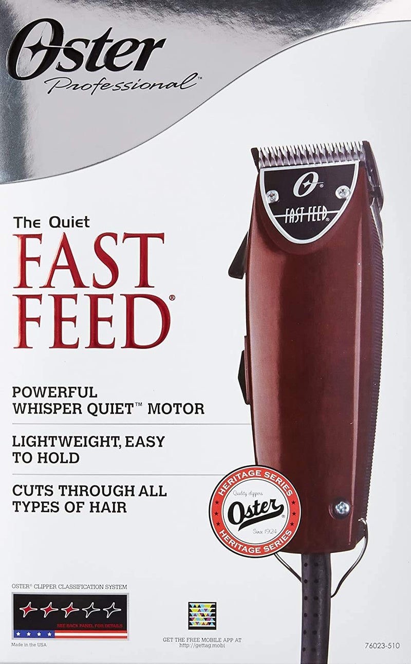 Oster Fast Feed Adjustable Pivot Motor Clipper 76023-510 with 8 Piece Guide Comb Set and Neck Duster - Image 2
