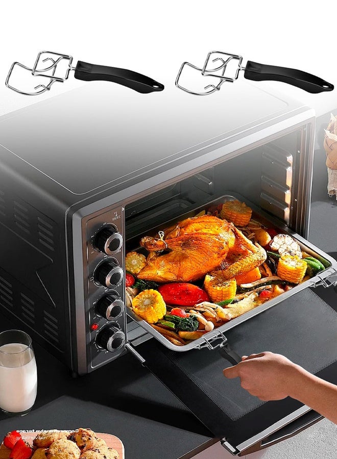 2 PCS Air Fryer Convection Toaster Oven Tray Extractor, Oven Tray Handle, Oven Rack Pull Tool, Grills Clip, Oven Clip, Be suitable For Air Fryer, Toaster Oven, Used To Quickly Remove - Image 5