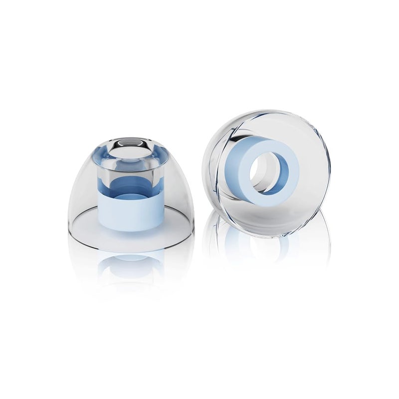 NICEHCK C04 4 Pairs Earbud Tips Soft Silicone Earbuds Replacement Tips Fit for in-Ear Headphones,Transparent Liquid Silicone Ear Tips, Earbud Replacement (SS/S/M/L, 1 Pair of Each) - Image 1