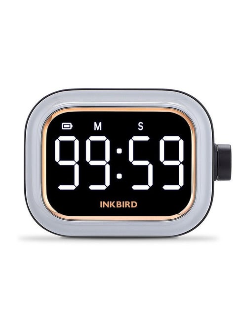 INKBIRD IDT -02 مؤقت رقمي العد التنازلي/العد التنازلي مع إضاءة خلفية كبيرة LED تشغيل بزر واحد بطارية قابلة للشحن USB وضع ECO مؤقت محمول لدراسة اليوغا الطبخ