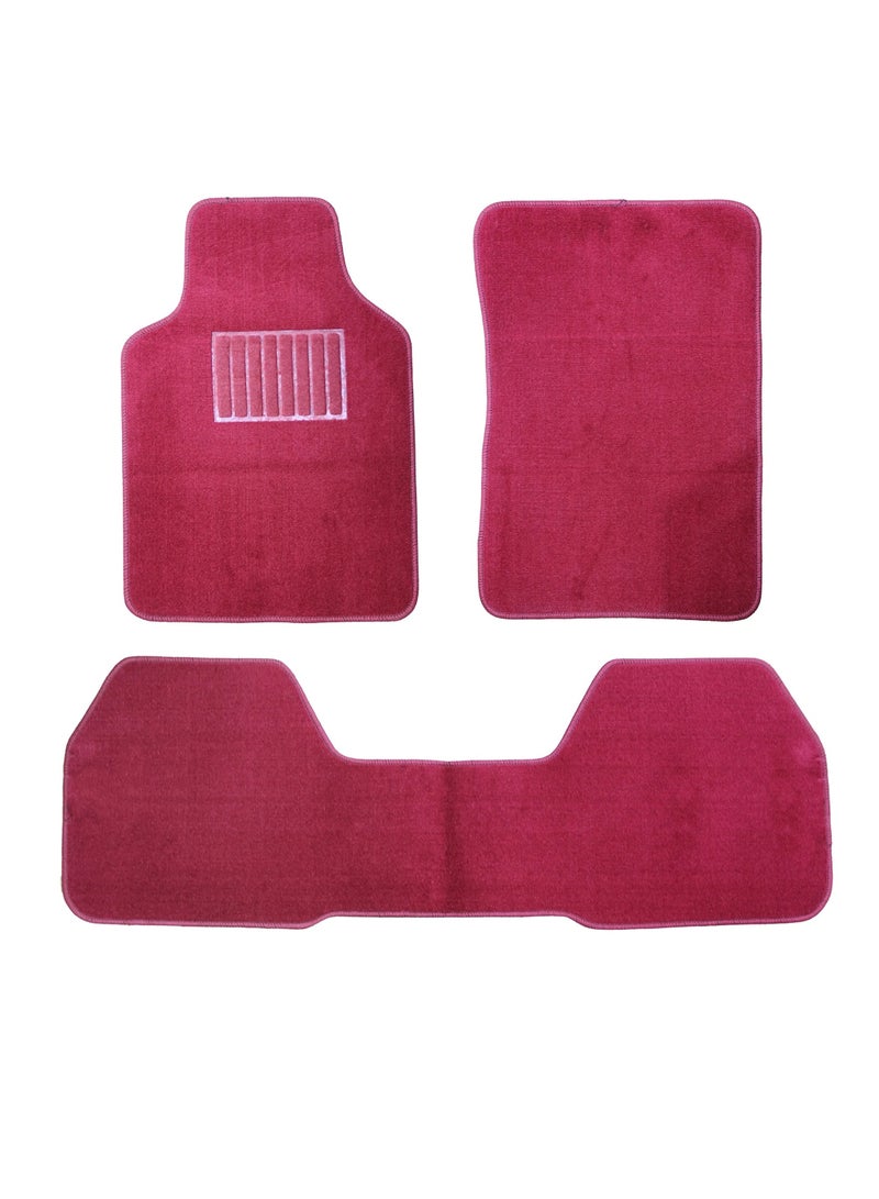 BYSON Durable Waterproof Auto Universal Foot Soft 3 Pieces Car Mats, Car Floor Mats it fit most of the cars saloon and suv - Image 1