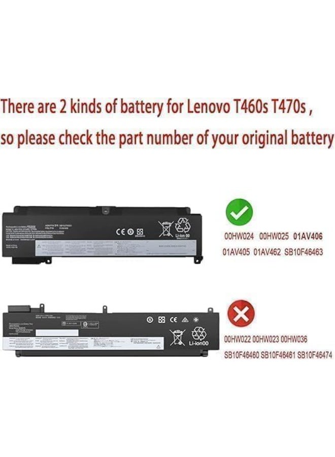 Terabyte Battery Compatible for Le.novo ThinkPad T460S T470S Series SB10J79003 01AV405 01AV462 00HW024 00HW025 00HW038 01AV407 01AV408 J79002 SB10K97605 SB10F46462 SB10F46476 11 - Image 2