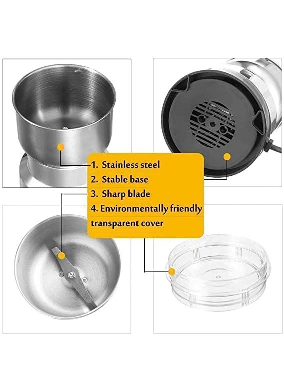 ADAKASI ADAKASI Small Food GrinderPortable Whole Coffee Bean Seasonings Spices Mill Powder Machine for Stainless Steel  - Image 5