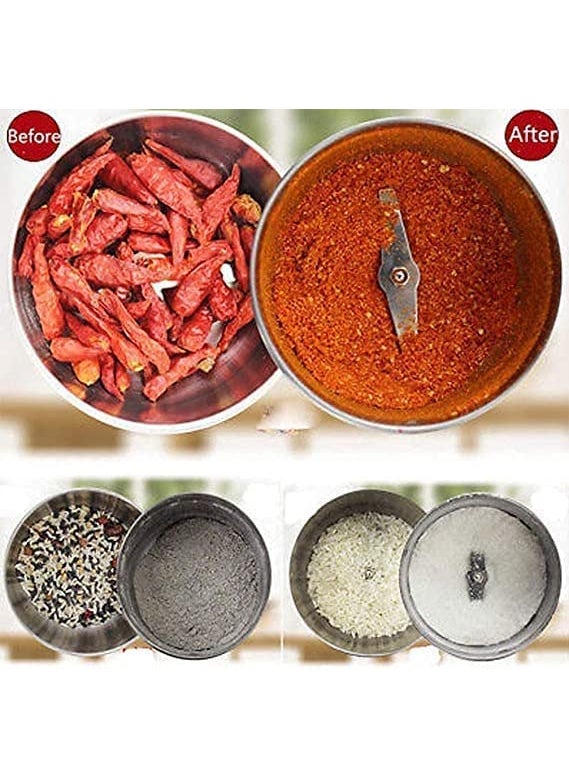 ADAKASI ADAKASI Small Food GrinderPortable Whole Coffee Bean Seasonings Spices Mill Powder Machine for Stainless Steel  - Image 3