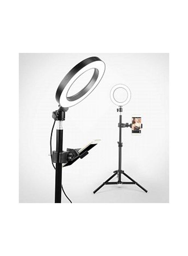 إسكدنيا مصباح LED دائري قابل للتعتيم لتصوير السيلفي مزود بواجهة USB أسود - Image 5