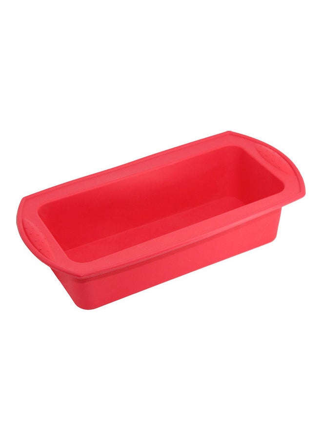 NIBEMINENT 2-Piece Rectangle Silicone Cake Toast Bread Loaf Mould Red  - Image 1