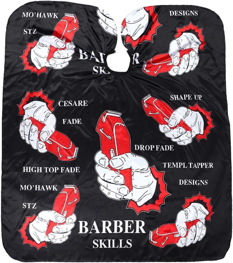 VINGVO Hair Cutting Cape, Barber Cape Fashionable AntiStatic Apron Adjustable Barber Gown with Elastic Neckline for Professional Hair Styling - Image 3