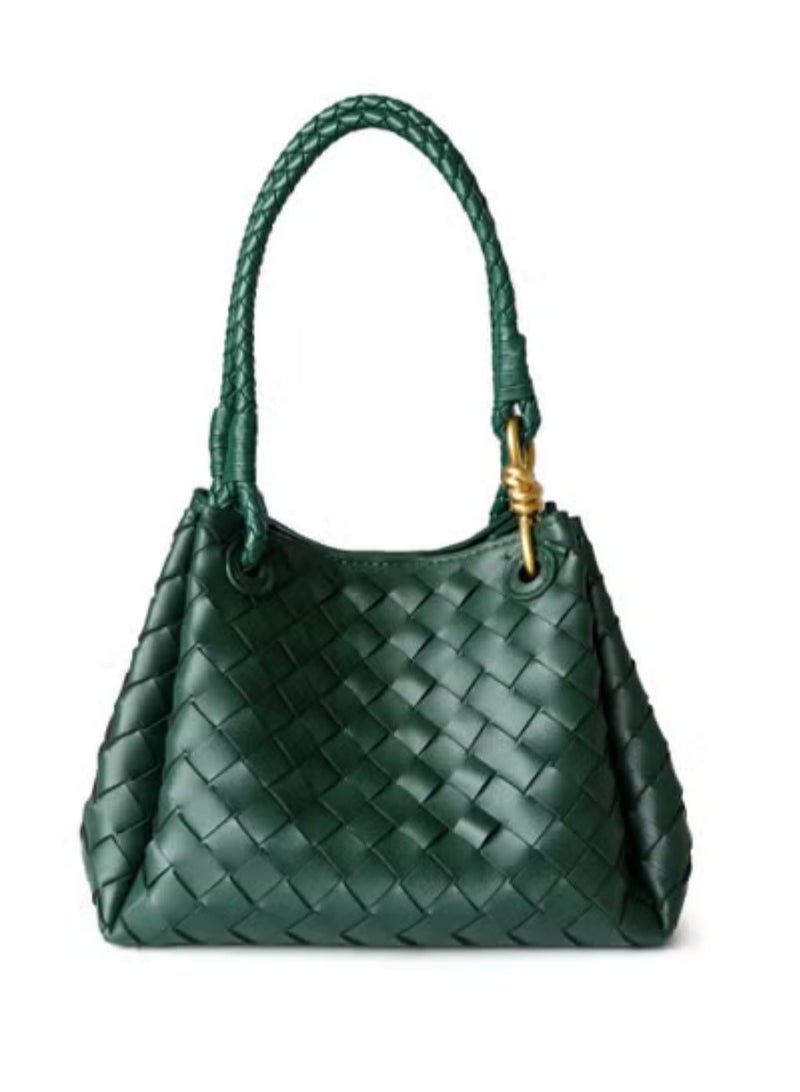 حقيبة براشوت صغيرة من جلد مضفر من فينيتا هيا بنا نذهب