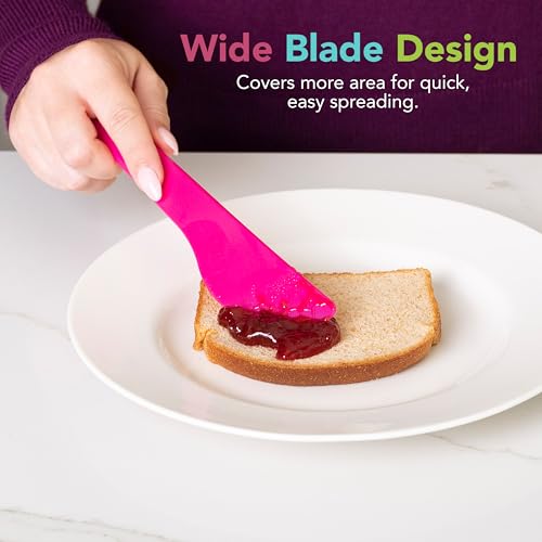 Joie Spreaders Set, Reusable Plastic Knives, Strong and Durable, Ideal for Butter, Jelly, Cream Cheese and Nut Butter, Handy Kitchen Tool, BPA-Free, Assorted Colors, 4 Count - Image 5