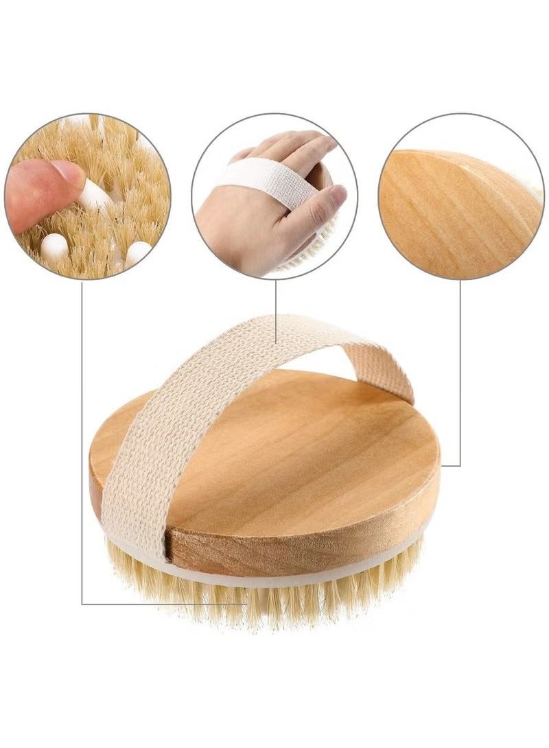Loquat Dry and Bath Body Brush, Reduce Cellulite, Dry Brush for Cellulite and Lymphatic Drainage, Exfoliating Brush with Soft Massage Nodules, Shower Brush Body Scrubber - Image 2
