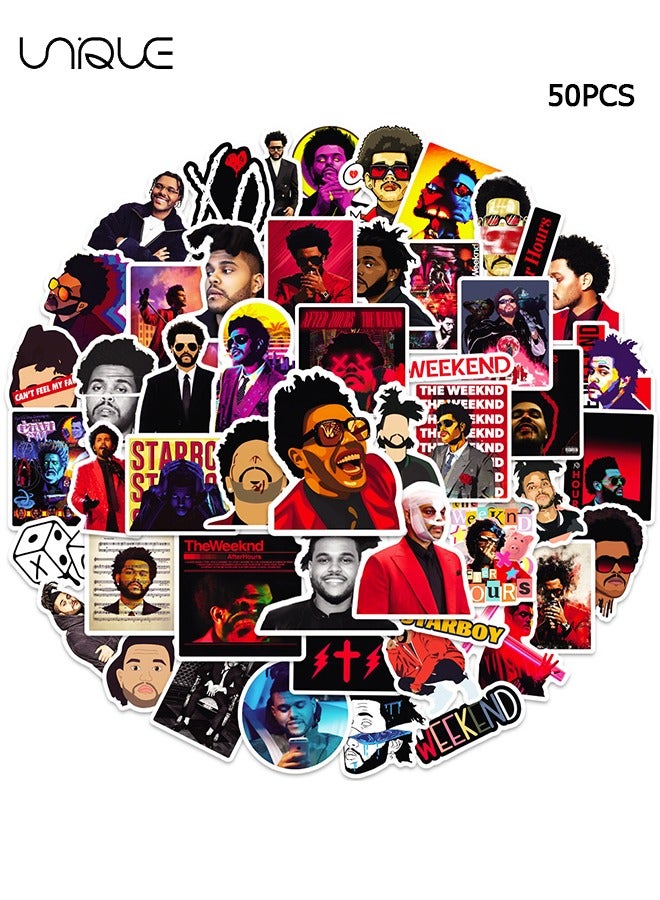 Unique 50PCS European and American Star Singer Stickers，Vinyl Waterproof Stickers for Water Bottles Laptop Phone Computer Guitar, Gifts for Teens, Girls, Fans  - Image 1