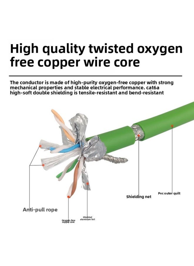 Generic Yongding Super Category 5/6/7 Double Shielded Profit Servo Finished Gigabit Pure Copper 8-Core High Flexible Wire-Color:High Soft Super Five Categories-Line Length:0.2 M  - Image 4