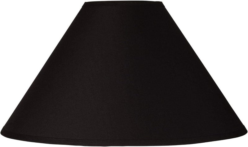 Springcrest Black Large Chimney Empire Lamp Shade 6" Top x 19" Bottom x 12" Slant (Spider) Replacement with Harp and Finial - - Image 1