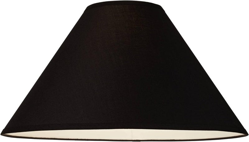 Springcrest Black Large Chimney Empire Lamp Shade 6" Top x 19" Bottom x 12" Slant (Spider) Replacement with Harp and Finial - - Image 3