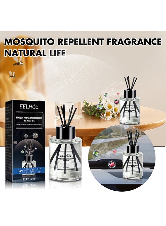 Flower Reed Diffuser with Incense Diffuser Sticks Luxury Elegant Odor Eliminator Air Freshener with Aromatherapy Essential Oil for Car Home Office Bedroom Gift 100ml