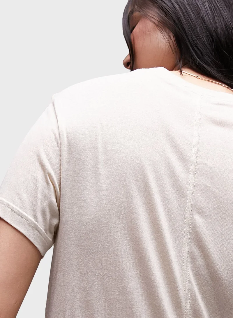 TOPSHOP Crew Neck Knitted T-Shirt