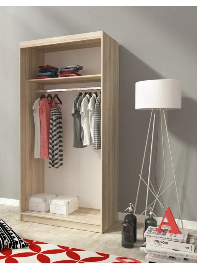 Retro Wardrobe 100x50x180cm - Beige - Image 2