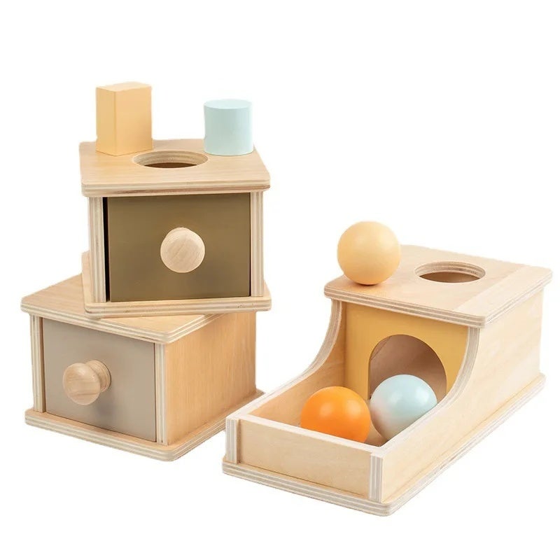 Montessori Baby Toys Wooden Coin Box Drawer Game Learning Early Education Preschool Training Teaching Kids Aids Toys - Image 4