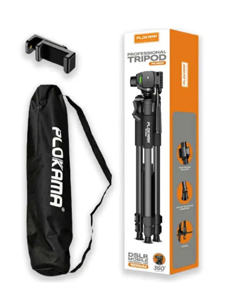 PLOKAMA PK9950 PROFESSIONAL TRIPOD 150CM - Image 3