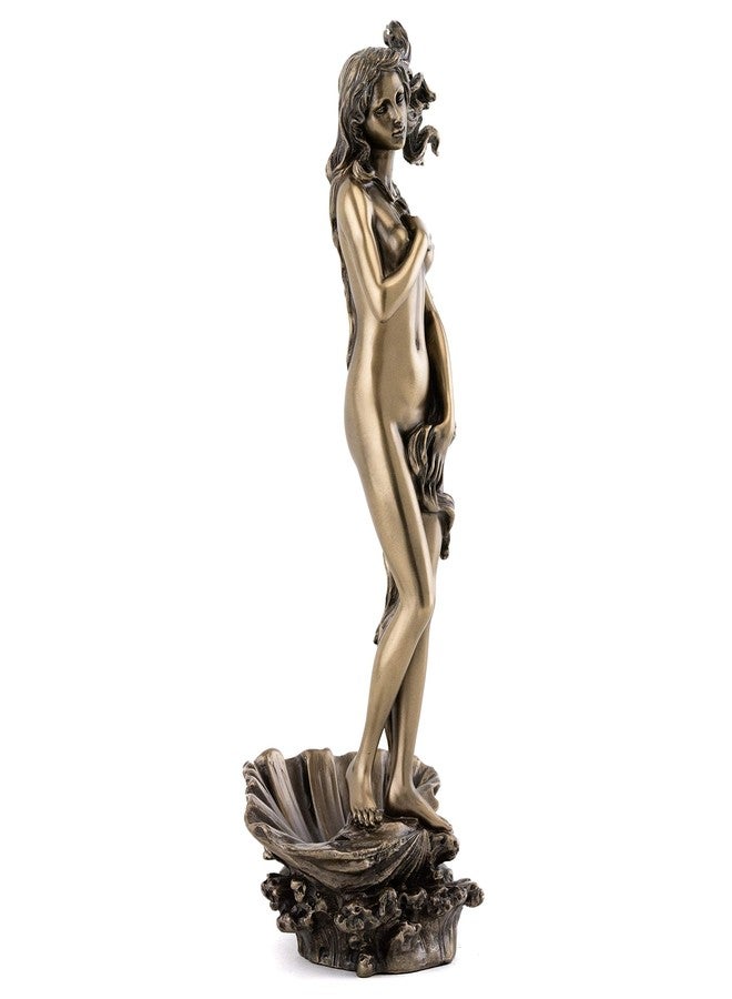 Top Collection Birth of Venus Roman Statue - Hand Painted Antique Replica Aphrodite Sculpture in Premium Cold Cast Bronze - 11.25-Inch Collectible Greek Goddess of Love Museum Grade Figurine - Image 4