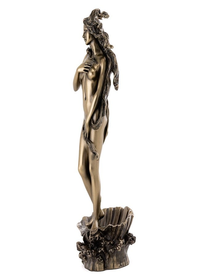 Top Collection Birth of Venus Roman Statue - Hand Painted Antique Replica Aphrodite Sculpture in Premium Cold Cast Bronze - 11.25-Inch Collectible Greek Goddess of Love Museum Grade Figurine - Image 2