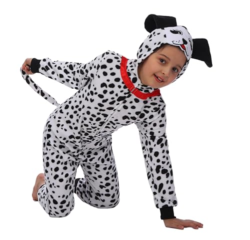 Leadtex Child Dalmatian costume for Kids Animal Onesie Halloween Cosplay Costume for Girls Boys L8-10 - Image 4